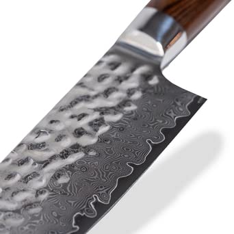 3 Piece Damascus Kitchen Knife Set - including Chef's Knife, Cleaver and  Paring Knife