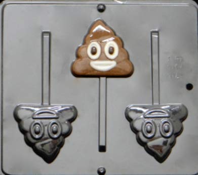 Candy Molds N More Poop Emoji Lollipop Chocolate Candy Mold 3458