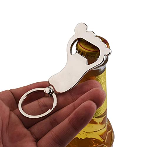 ARFUKA Bottle Opener Keychain Metal Foot Shaped Soda Beer Bottle Opener Keyring Beverage Bottle Opener Key Ring for Women and Men