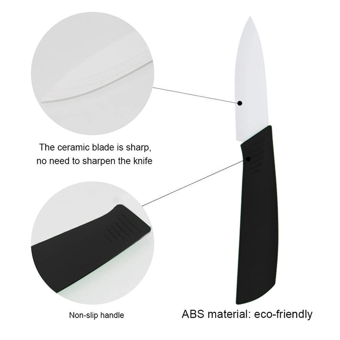 Serrated Yellow Ceramic Knife Set with 5 Serrated Knife, Kitchen Knif —  CHIMIYA