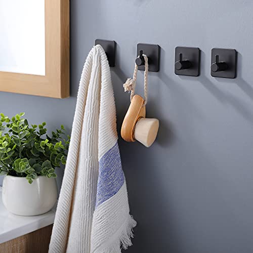 Yigii Adhesive Hookstowel Hook Wall Hooks Stick On Hooks Heavy Duty For Hanging Towelscoathatbag In Bathroom, Bedroom, Dorm