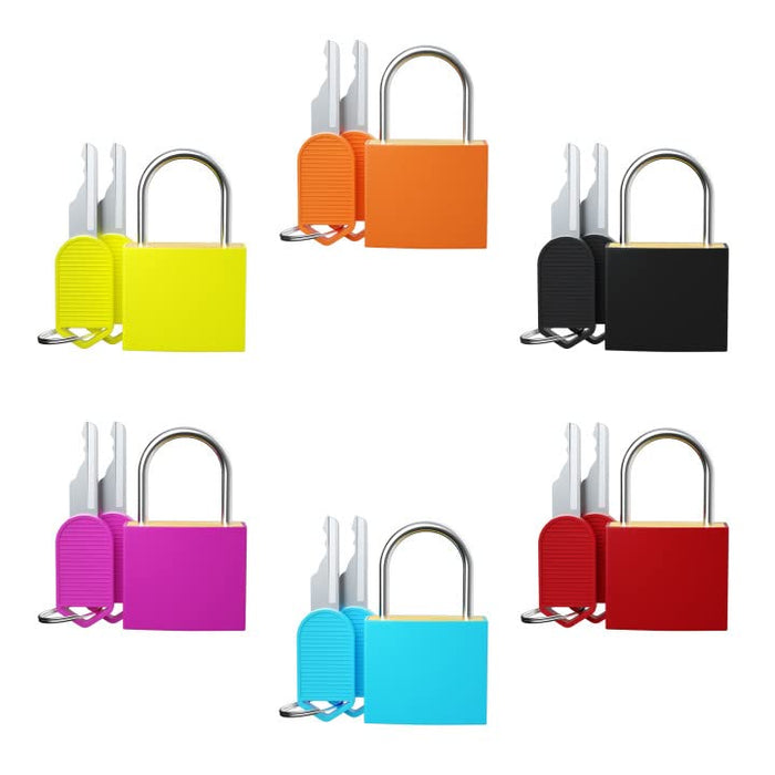 Nrevichng 5Pcs Small Locks with Keys, Multicolor Luggage Locks ABS