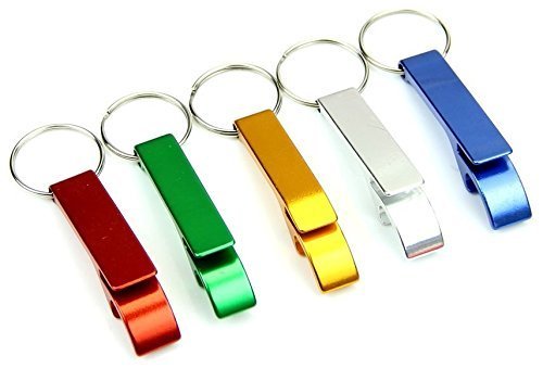 La Tartelette Pocket Key Chain Beer Bottle Opener Claw Bar Small Beverage Keychain Ring - Pack of 5