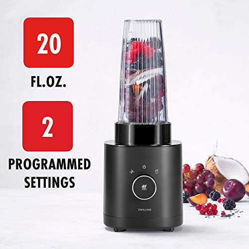 Zwilling Enfinigy Personal Blender, Piranha Teeth Cross Blade For Ultimate Blending, Smoothies, Shakes And More, 20 Fl Oz Break