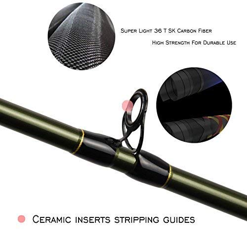 AnglerDream Archer Fly Fishing Rod 4 Section 3/4 / 5 / 8WT Fast Action Dark Green Fly Rod Graphite IM 10 / 36T Carbon Fiber Fly Rod CNC Machined Golden Aluminum Reel Seat with Cordura Cloth Tube