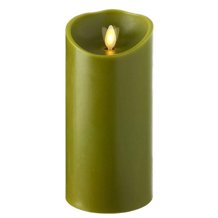 Liown 3.5 x 5, 7, or 9 Moving Flame White Unscented Pillar Battery  Candle