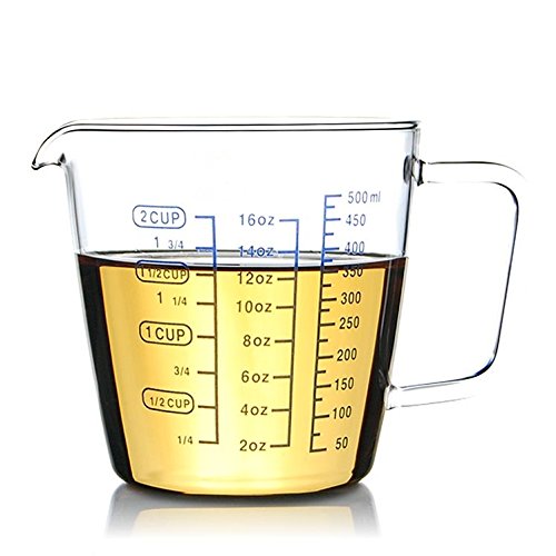 Large Glass Measuring Cup Borosilicate Glass Kitchen Liquid Measuring Jug  Glass Cup with Measurement Scale Kitchen