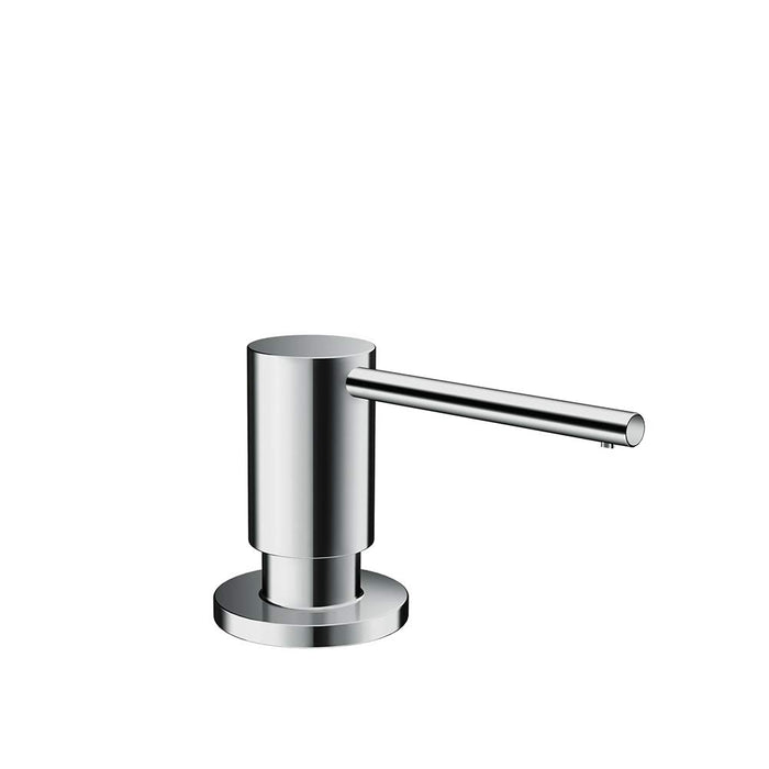 hansgrohe 40438000 A41 Soap Dispenser for Sink, Chrome Kitchen Accessory, Round Small