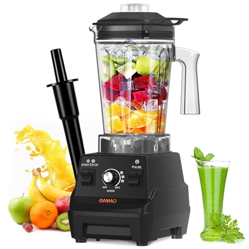 Ommo Blender 1800Pw, Professional High Speed Countertop Blender With Durable Stainless Steel Blades, 60Oz Bpa Free Blender