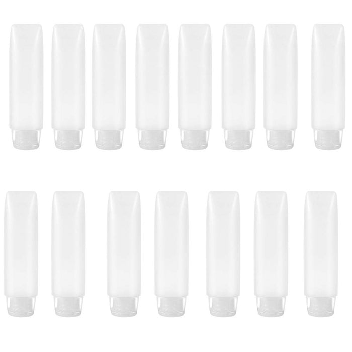 AKOAK 6 Pcs Plastic Empty Squeeze Bottle, 30ml+50ml Clear Extrudable Makeup Sample Container, for Moisturizer, Shampoo and Conditioner, Body Wash, Cleanser, Lotion, Makeup Sample, Ideal for Travel