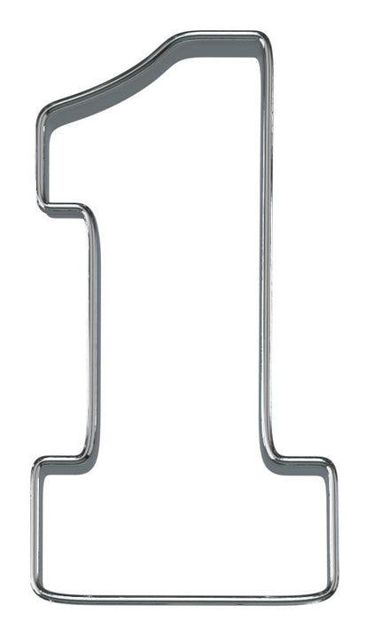 Bakerpan Stainless Steel Cookie Cutter Number 1 Shapes, 3 1/2 Inch - Set of 2