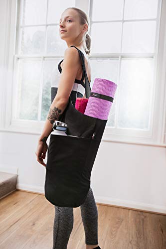Zenifit Yoga Mat Bag Long Tote With Pockets Holds More Yoga Accessories. Cute Yoga Mat Holder With Bonus Yoga Mat Strap Elastics