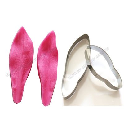 Lily Petal Silicone Veiner & Cutter Flower Petal Cutter Fondant Sugarcraft Stainless Steel Cutter Cake Decorating Moulds