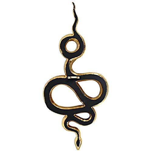 Design Toscano Cobra God of Luxor Egyptian Snake Wall Sculpture, Gold Finish