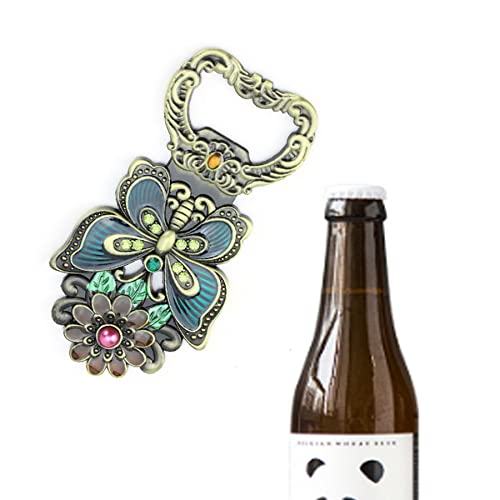 ARFUKA Bottle Opener Magnetic Beer Bottle Opener Retro Butterfly Shaped Soda Beverage Beer Bottle Opener Fridge Magnet Women Men
