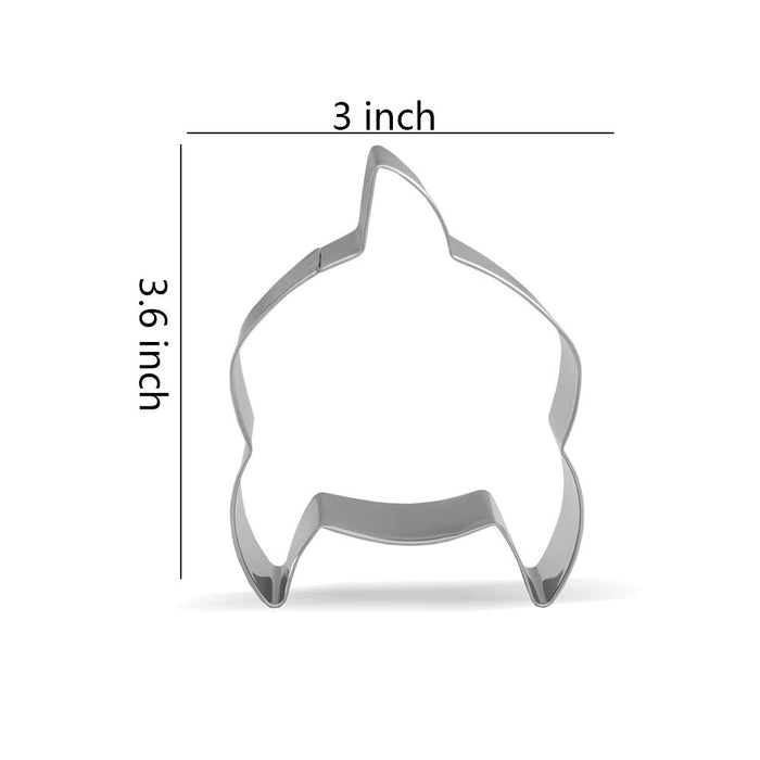 Keewah 3.5 inch Lovely Shark Cookie Cutter - Stainless Steel