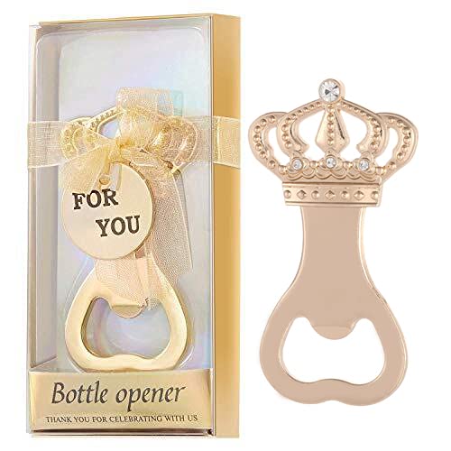 12pcs Baby Shower Favors for Guest Supplies Crown Shaped Bottle Opener Wedding Favor with Box Wedding Favors Party Souvenirs