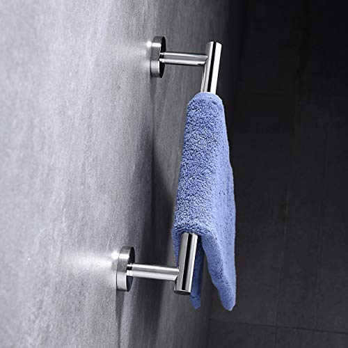 Hoooh 12 Inch Bath Towel Bar Sus 304 Stainless Steel Towel Rack For Bathroom, Kitchen Towel Holder Wall Mount Polished Finish