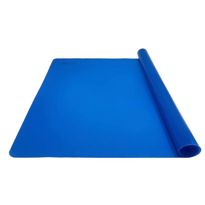Large Silicone Counter Mat 20x16 inch Multipurpose Table Placemat Countertop Protector Baking Pastry Mat Nonstick, Nonskid and Heat Resistent (Large Size, Blue)