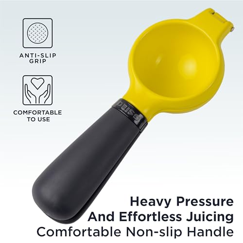 Deiss Pro Heavyduty Metal Lemon Squeezer Max Juice Extraction Hand Juicer, Easy Clean Lime Squeezer, Ergonomic Nonslip Design