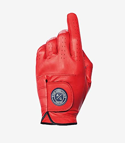 Asher Men's Premium RED Burst Golf Glove -- XXL (goes on Left Hand)