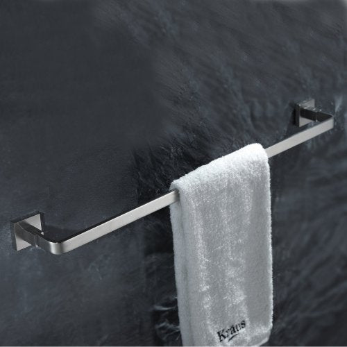 Kraus Kea14437Bn Aura Bathroom Accessories Towel Bar 600Mm Brushed Nickel