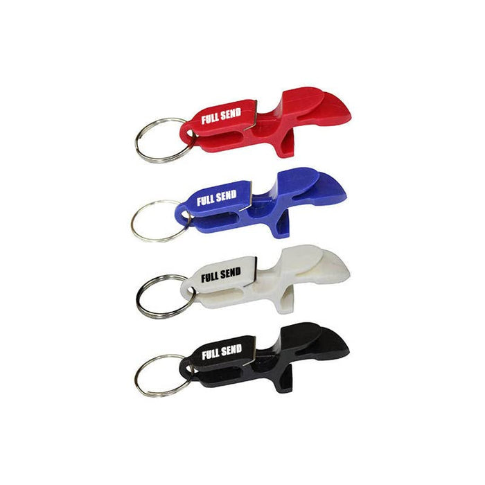 NEWGENISH - Full Send Tool Bottle Opener Keychain Great for Gathering Events, s & Keychain Bottle Opener (Blue, Red, White)