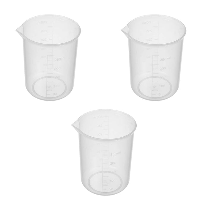Plastic Measuring Cup Clear Mug Laboratory Beaker Liquid Jug Pour Spout  With Lid