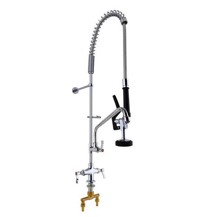 Maxsen Deck Mounted Type Commercial Kitchen Sink Faucet Pre Rinse with Add-On Spout for Food Service Commercial Kitchens Restaurant Hotel Application Tap (MS-5801BDP)