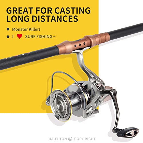 Uniqus Spinning Reel 80009000100001200014000 Series Advanced Version,17+1Bb Graphite Frame Surf Fishing Reels,4.8:1 Gear Ratio
