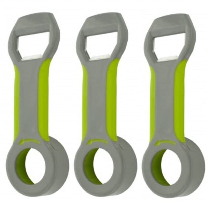 Handy Housewares 4-in-1 Bottle Opener - Easily Opens Twist Caps, Canning Lids, Bottle Caps and Pull Tabs (3 Pack)