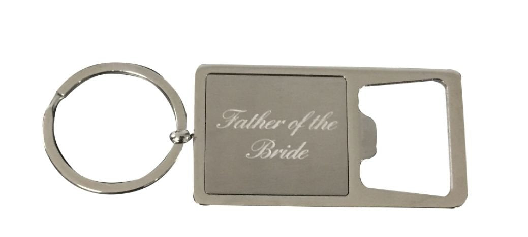 Infinity Collection Father of the Bride Stainless Steel Bottle Opener Keychain, Perfect Wedding Party  for Father of the Bride