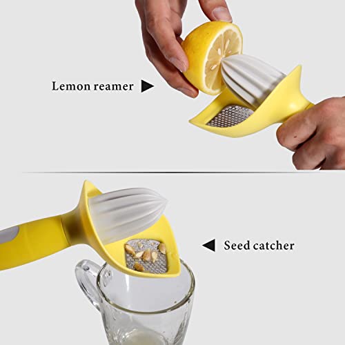 Kitchendao Lemon Zester Bar Tool 4 In 1, Citrus Lime Zester Peeler, Channel Knife, Citrus Reamer, Grater, Seed Pip Catcher