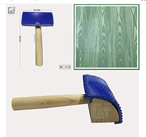 Wood Grain Tool, 4pcs Wood Grain Roller Soft Rubber Wood Graining Painting Tool Texture Pattern with Handle Roller DIY Rubber Graining Tool Paint