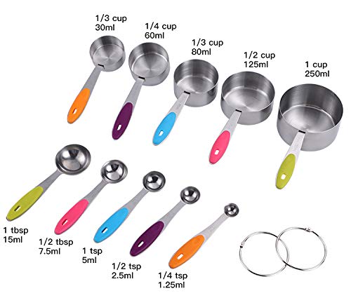 Tablespoon Measure Spoon 1 Set Stainless Steel Measuring Cups and