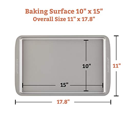 Farberware Nonstick Bakeware Set, Nonstick Cookie Sheets Baking Sheets 2 Piece, Gray