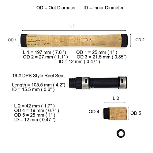 DIY Fly Rod Building or Repair Composite Cork Handle Grip with