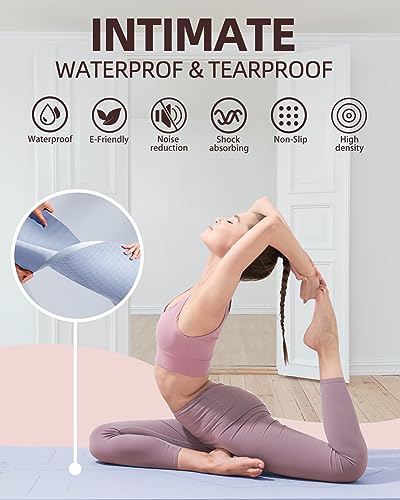 Yottoy Thick Yoga Mat For Home Workout,72X 3224X13 Nonslip Exercise Fitness Yoga Mats,Ecofriendly Tpe Exercise Mats For Home Work