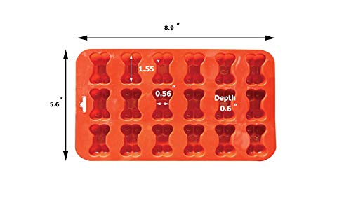 Silicone Gummy Molds Small Dog Treats Paw &Bone mini Molds