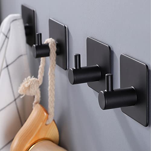 Yigii Adhesive Hookstowel Hook Wall Hooks Stick On Hooks Heavy Duty For Hanging Towelscoathatbag In Bathroom, Bedroom, Dorm