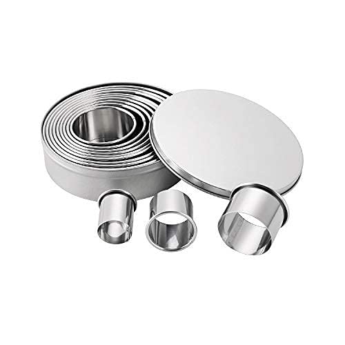 Maykito 3 Pieces Round Biscuit Cutter with Handle - Stainless Steel Round  Circle Doughnut Cutter Baking Molds Assorted Size