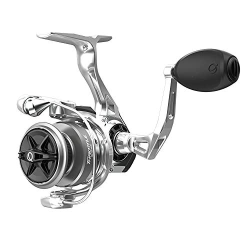 Zebco Quantum Throttle Spinning Fishing Reel, Size 10 Reel, Stainless Steel Bail Wire, Duralok Antireverse Clutch, Oversized