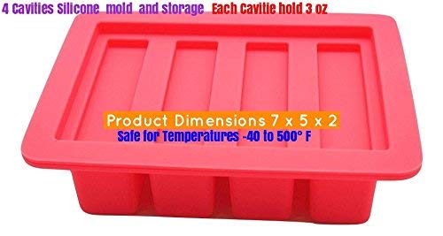 Large silicone butter molds with 4 cavities Silicone butter mold