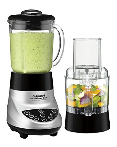 Cuisinart Bfp703Bc Smart Power Duet Blenderfood Processor, Brushed Chrome, 3 Cup, Count Of 6