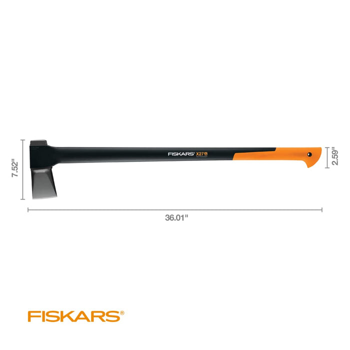 Fiskars 378841-1002 X27 Super Splitting Axe 36 Inch, 36-Inch, Black