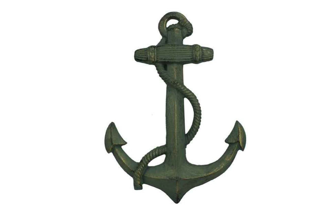Handcrafted Nautical Decor Antique Bronze Cast Iron Anchor Key Hook 5 Metal Wall Art Decorative Cast Ir