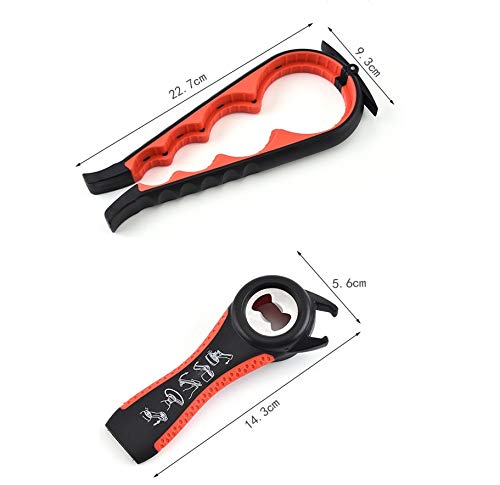 Multi Function Can Opener Bottle Opener Kit with Silicone Handle