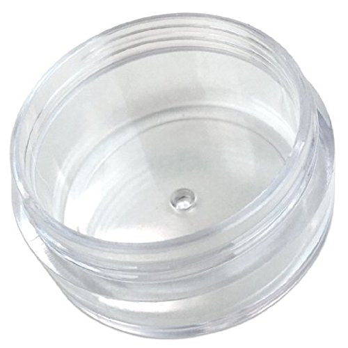 (Quantity: 100 Pieces) Beauticom 10G/10ML Clear Lid Plastic Cosmetic Lip Balm Lip Gloss Cream Lotion Eyeshadow Container Jars
