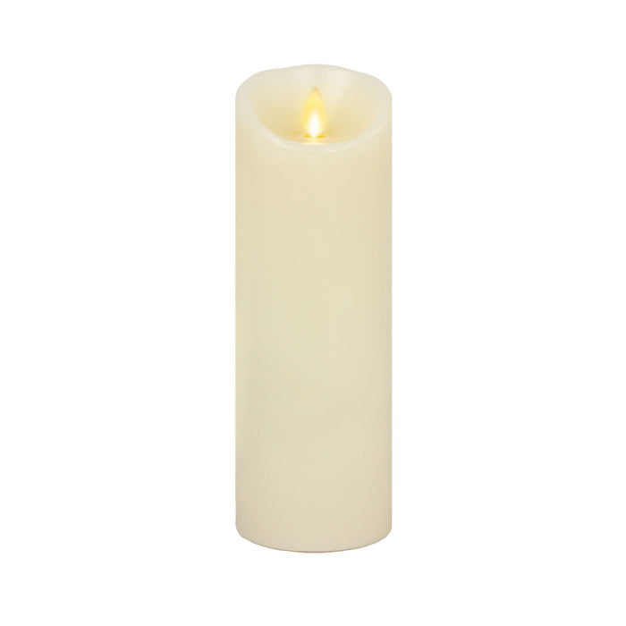 Standard Flameless Wax Pillar Candle - Ivory