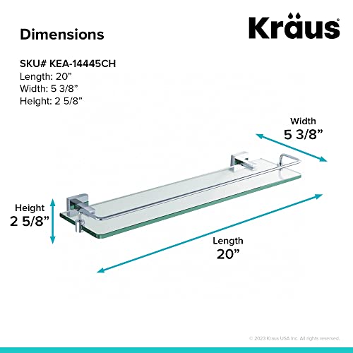 Kraus Kea14445Ch Aura Bathroom Accessories Shelf With Railing
